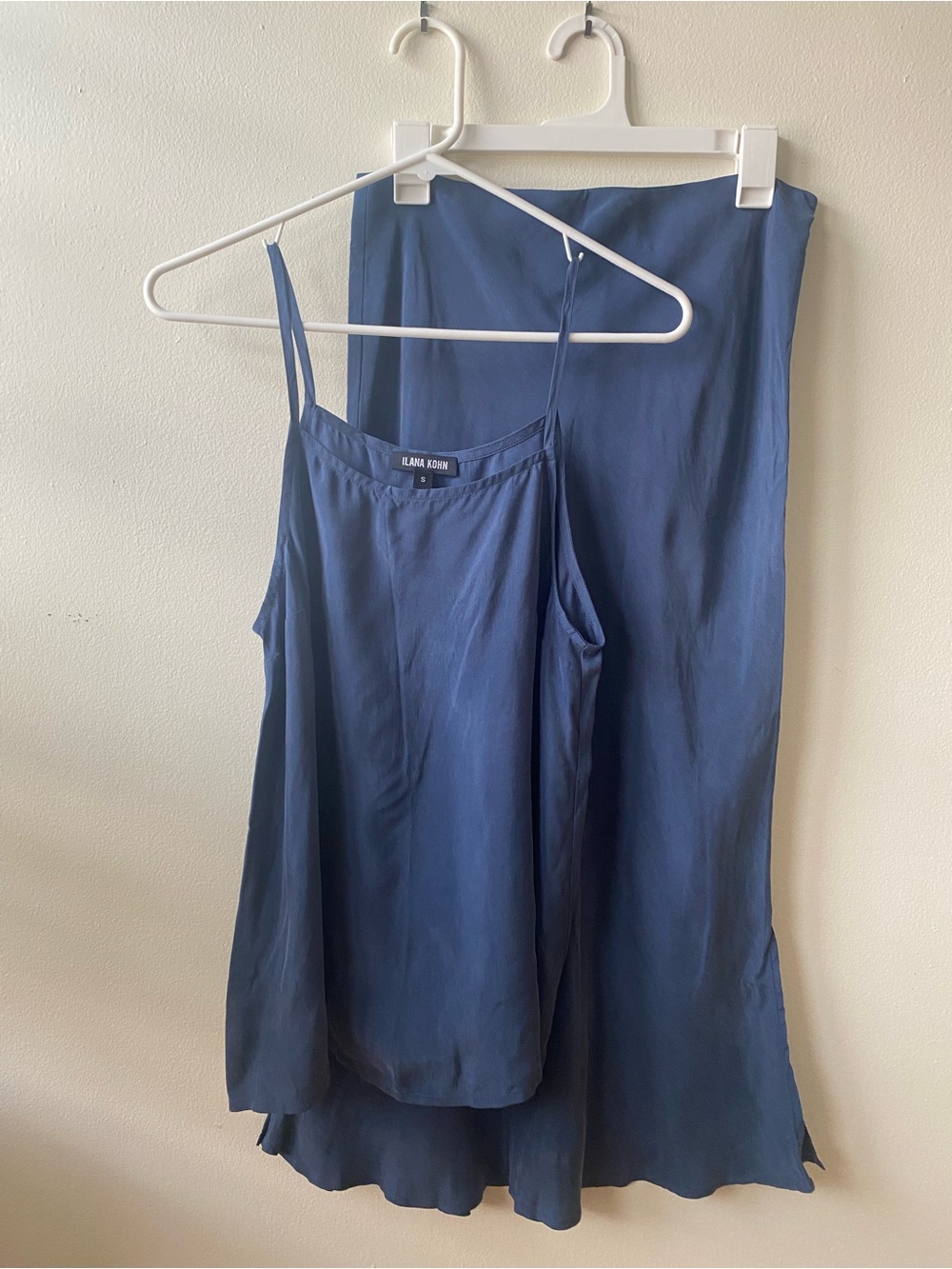 Ilana Kohn Navy Blue Satin Set